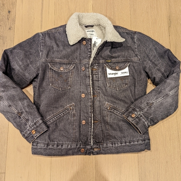 Wrangler Jackets & Blazers - Wrangler Sherpa-Lined Denim Jacket
